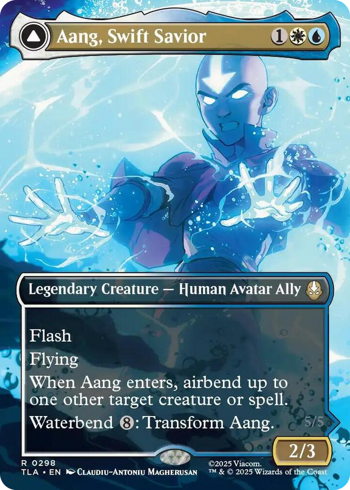 Aang, Swift Savior (0298) (Borderless) #298 R - The Last Airbender Pokemon card