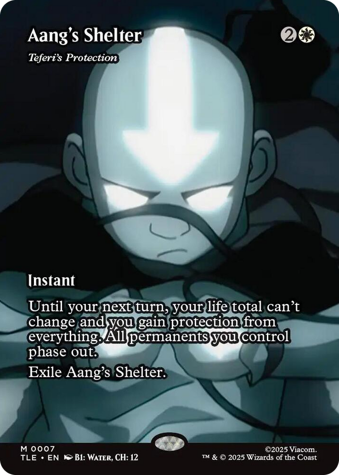 Aang's Shelter - Teferi's Protection (Borderless) #7 M - The Last Airbender: Eternal-Legal Pokemon card
