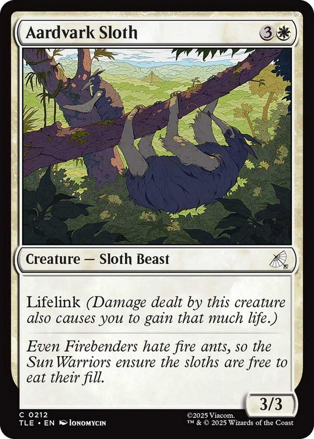 0212 Aardvark Sloth (0212) C The Last Airbender: Eternal-Legal