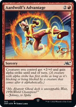 0383 Aardwolf's Advantage (Galaxy Foil) C Unfinity