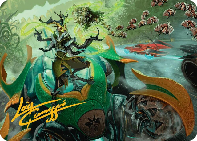 0015 Aatchik, Emerald Radian Art Card (15/54) (Gold-Stamped Signature) S Art Series: Aetherdrift