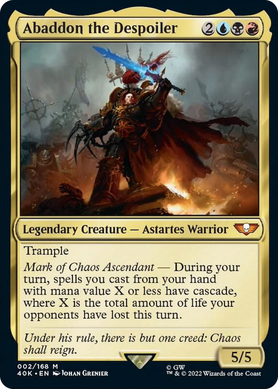 0002 Abaddon the Despoiler (Surge Foil) M Universes Beyond: Warhammer 40,000
