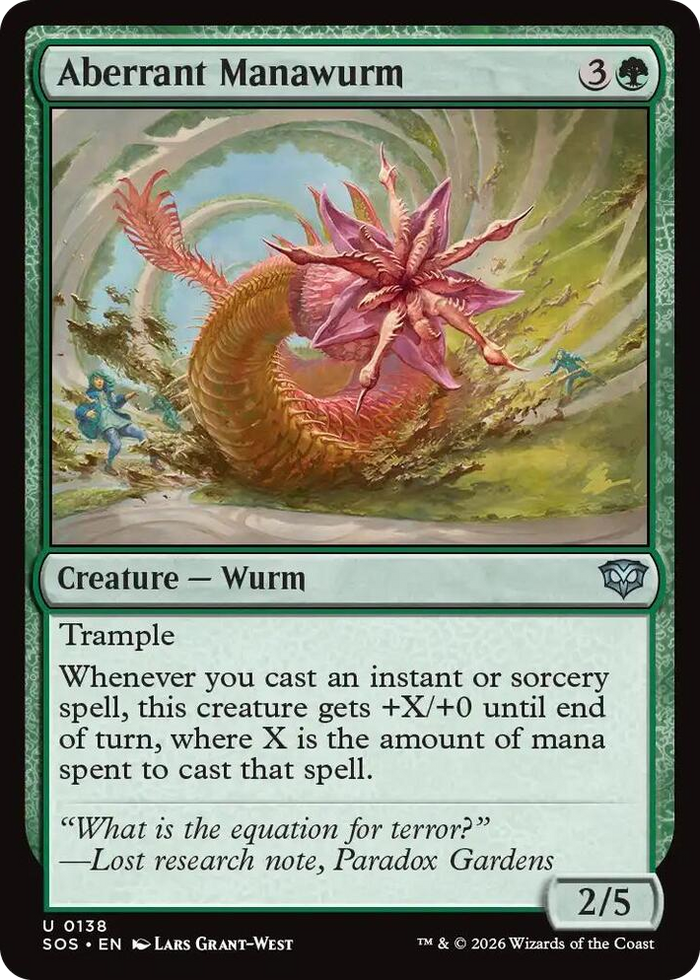 Aberrant Manawurm #138 U - Secrets of Strixhaven Pokemon card