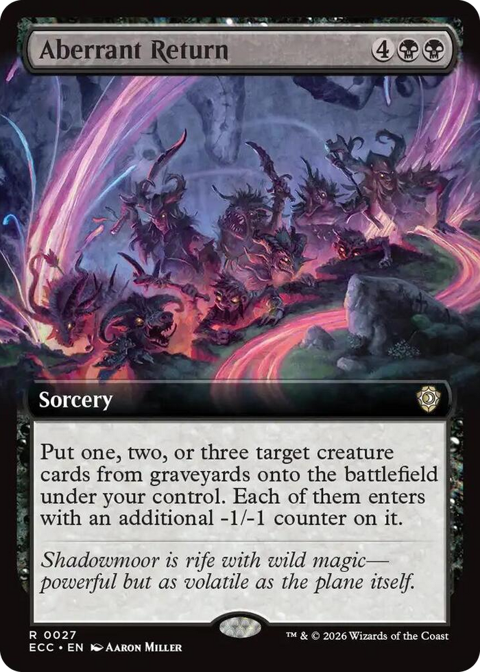 Aberrant Return (Extended Art) #27 R - Commander: Lorwyn Eclipsed Pokemon card