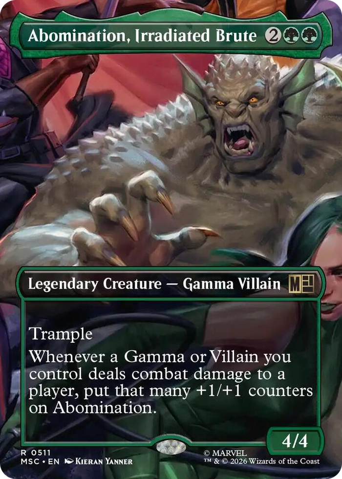 Abomination, Irradiated Brute (Borderless) #511 R - Commander: Marvel Super Heroes Pokemon card