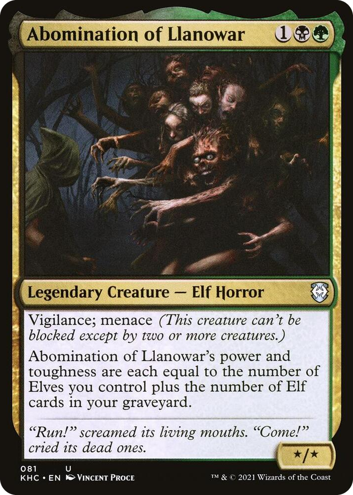 0081 Abomination of Llanowar U Commander: Kaldheim