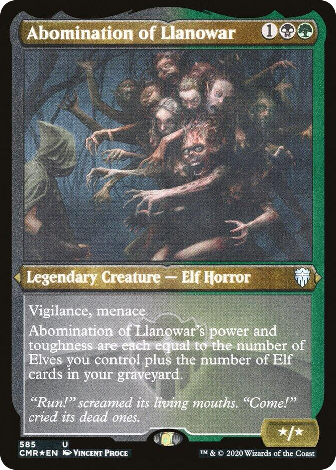 0585 Abomination of Llanowar (Foil Etched) U Commander Legends