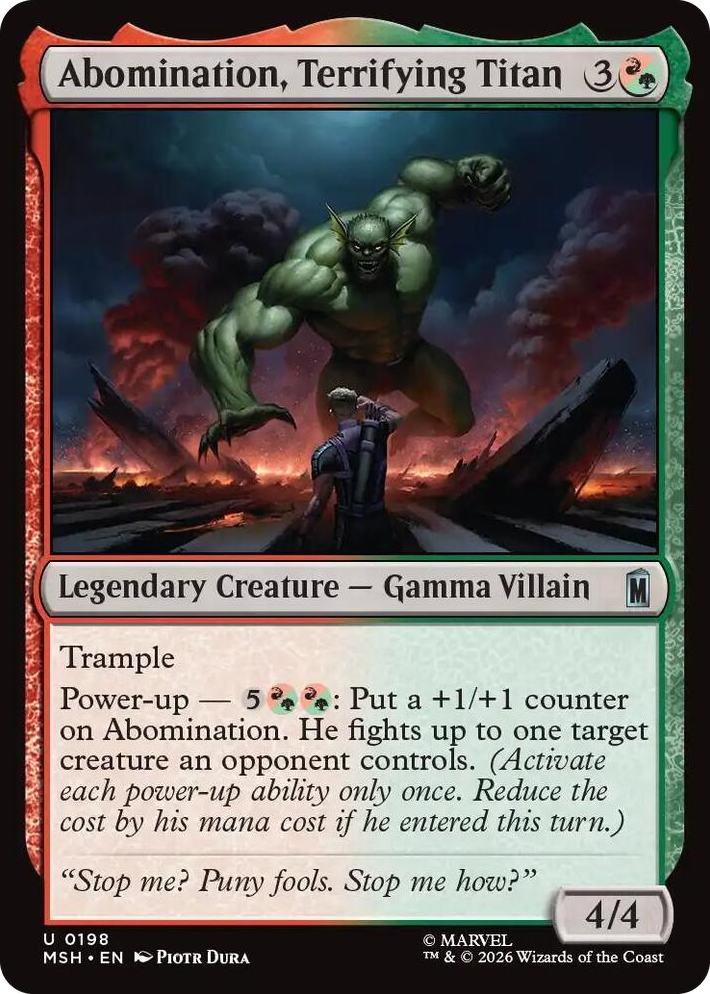 0198 Abomination, Terrifying Titan U Marvel Super Heroes