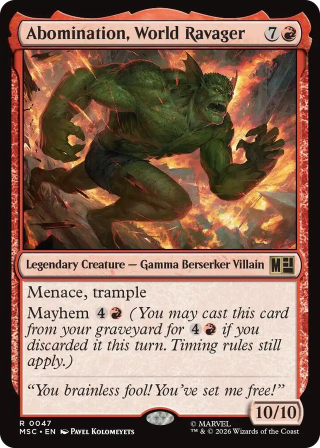 0047 Abomination, World Ravager R Commander: Marvel Super Heroes