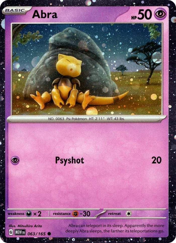 0063 Abra - 063/165 (Cosmos Holo) Promo Miscellaneous Cards & Products
