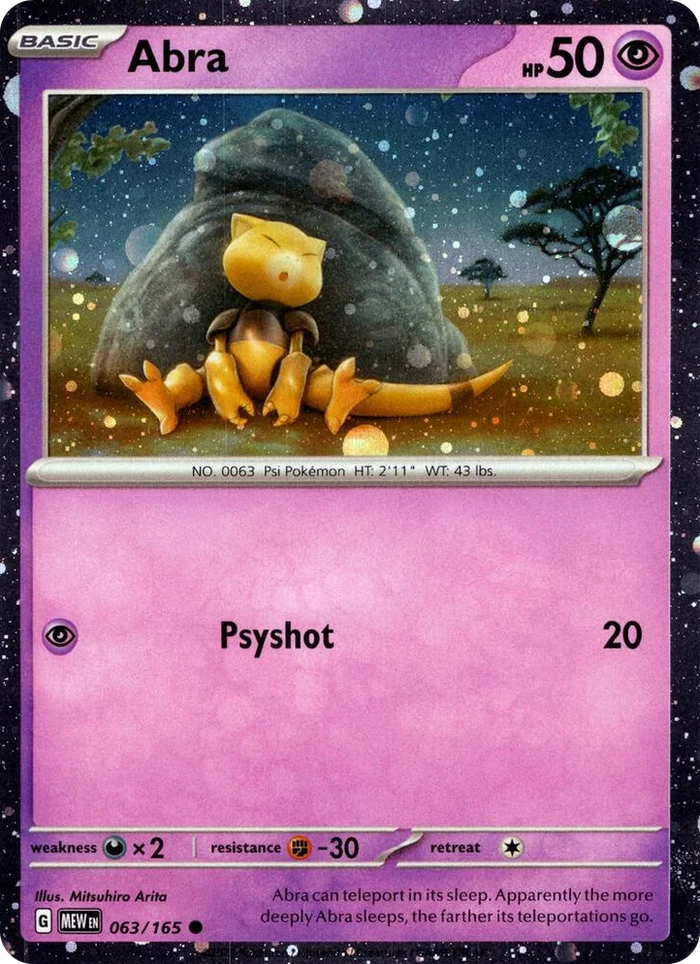 0063 Abra - 063/165 (Cosmos Holo) Promo Miscellaneous Cards & Products