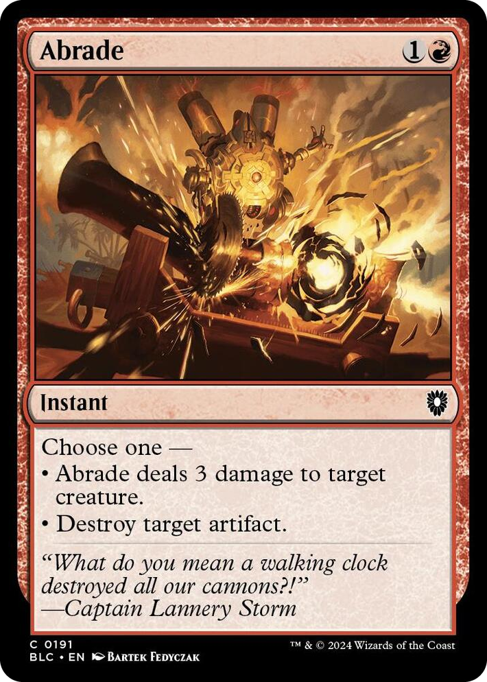 0191 Abrade C Commander: Bloomburrow