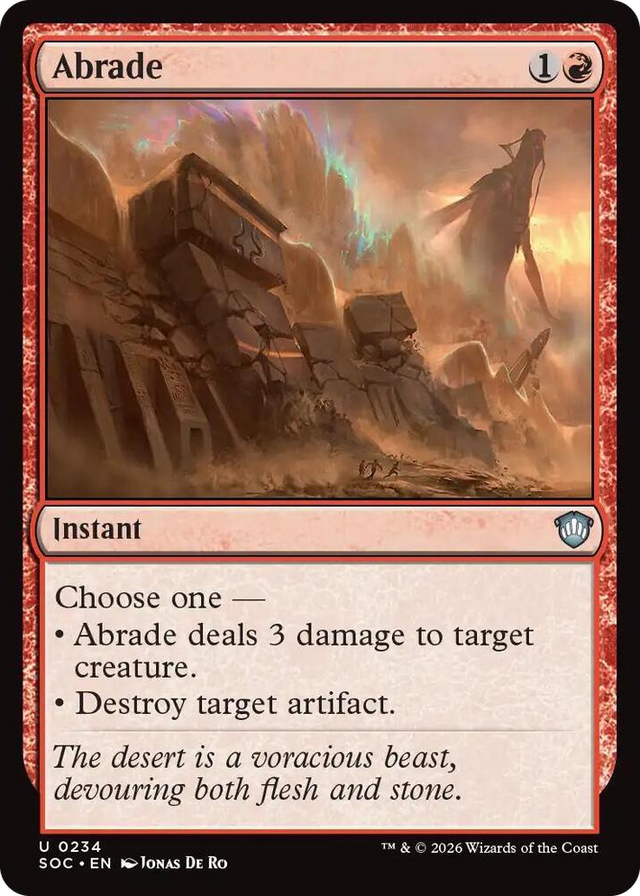 0234 Abrade U Commander: Secrets of Strixhaven