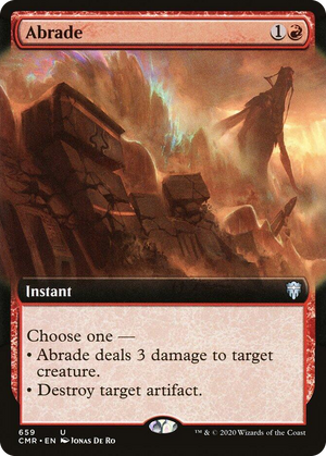 0659 Abrade (Extended Art) U Commander Legends
