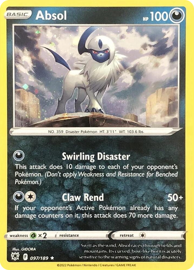 0097 Absol - 097/189 (Cosmos Holo) Rare Miscellaneous Cards & Products