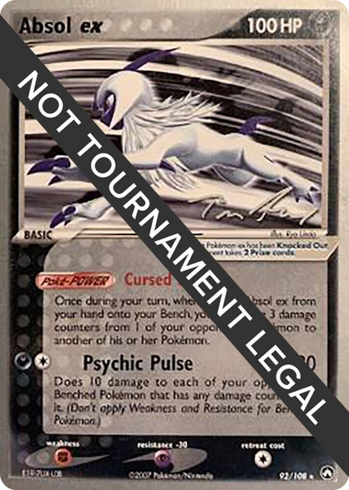 0092 Absol ex - 2007 (Tom Roos) Rare World Championship Decks