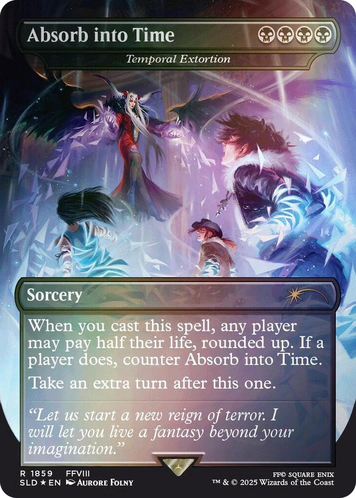 Absorb into Time - Temporal Extortion (Rainbow Foil) #1859 R - Secret Lair Drop Series Pokemon card