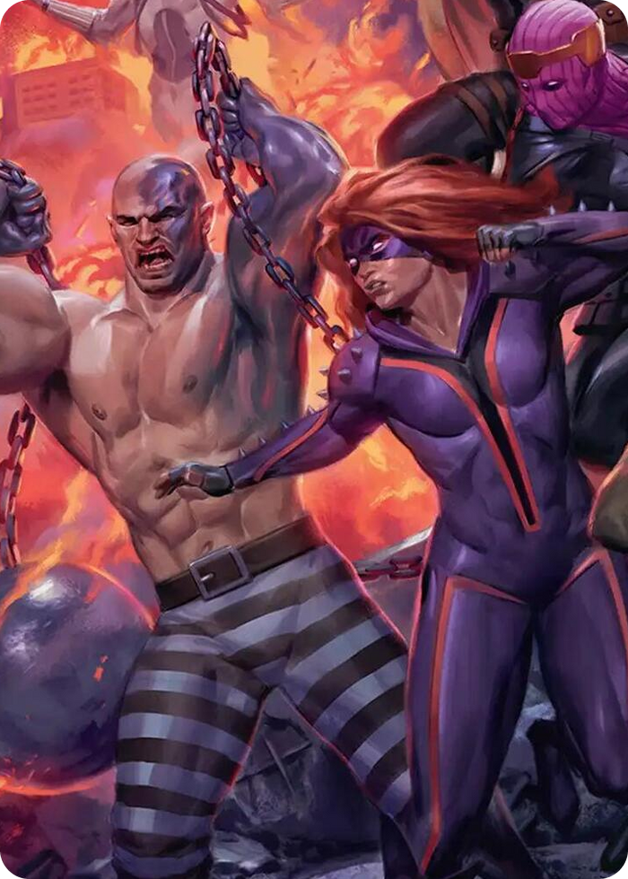 Absorbing Man and Titania Art Card #10 S - Art Series: Marvel Super Heroes Pokemon card