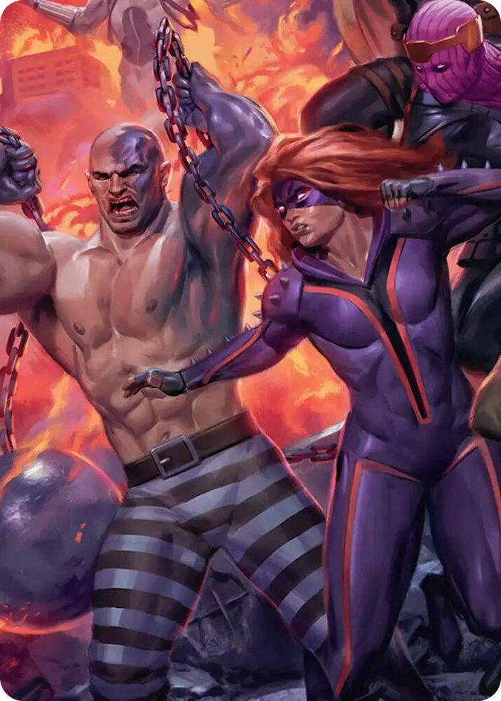 0010 Absorbing Man and Titania Art Card S Art Series: Marvel Super Heroes
