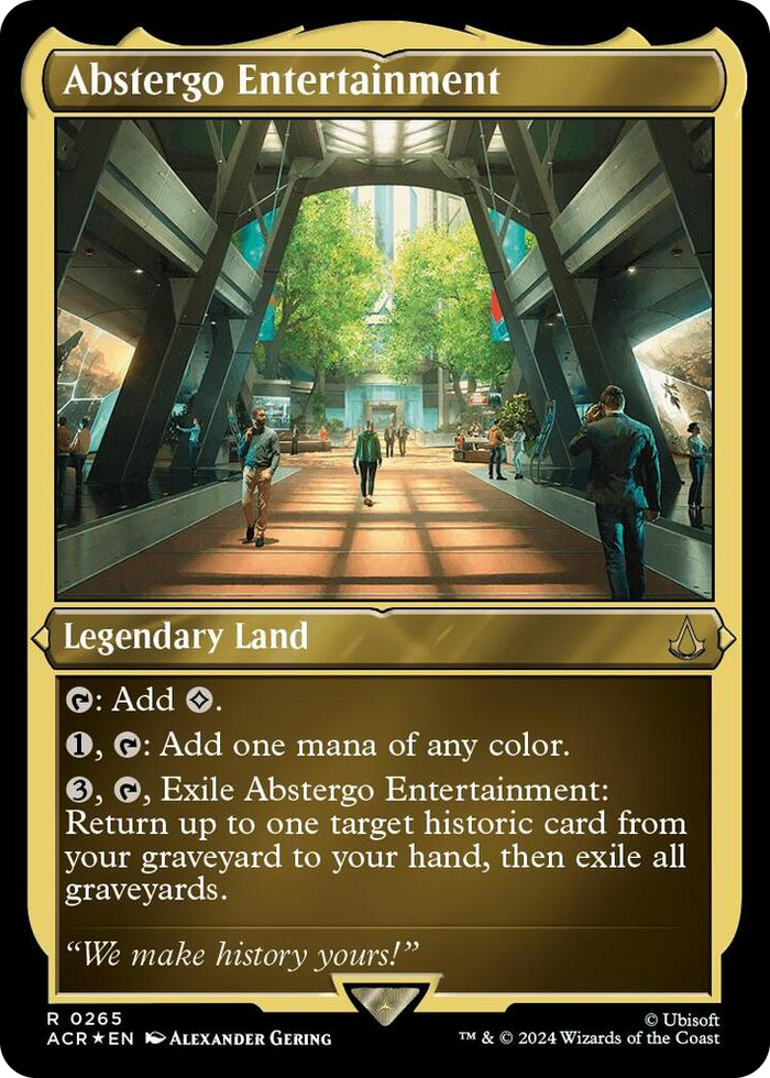 Abstergo Entertainment (Foil Etched) #265 R - Universes Beyond: Assassin's Creed Pokemon card