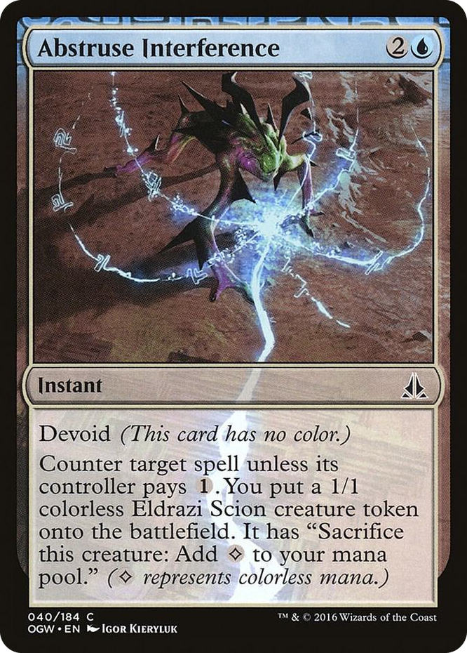 Abstruse Interference #40 C - Oath of the Gatewatch Pokemon card