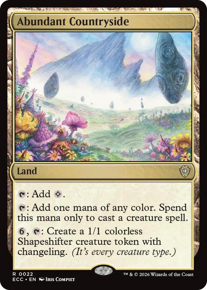 Abundant Countryside #22 R - Commander: Lorwyn Eclipsed Pokemon card
