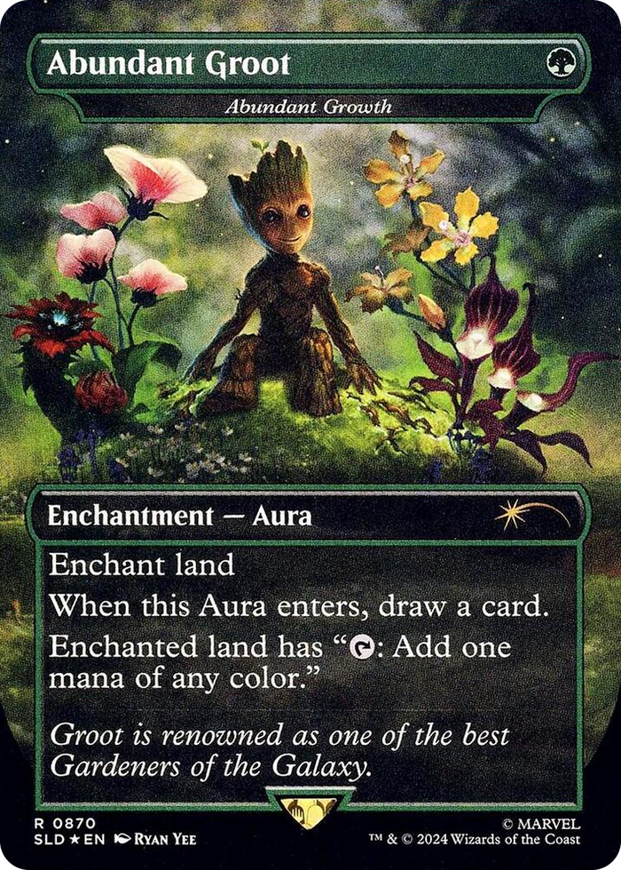Abundant Groot - Abundant Growth (Rainbow Foil) #870 R - Secret Lair Drop Series Pokemon card