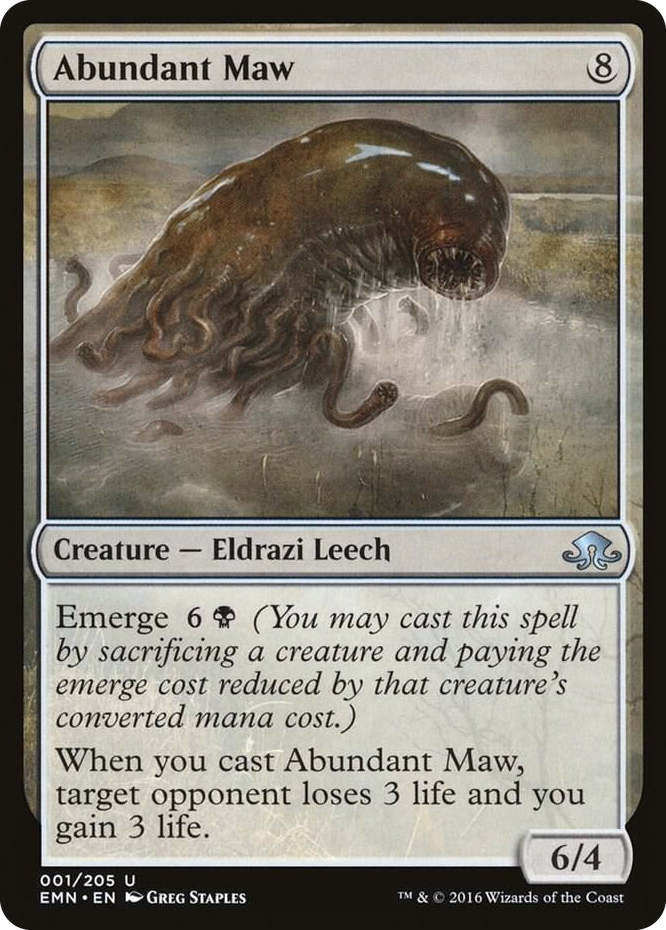 Abundant Maw #1 U - Eldritch Moon Pokemon card