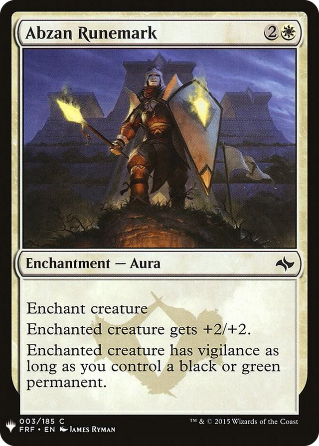 0003 Abzan Runemark C The List Reprints