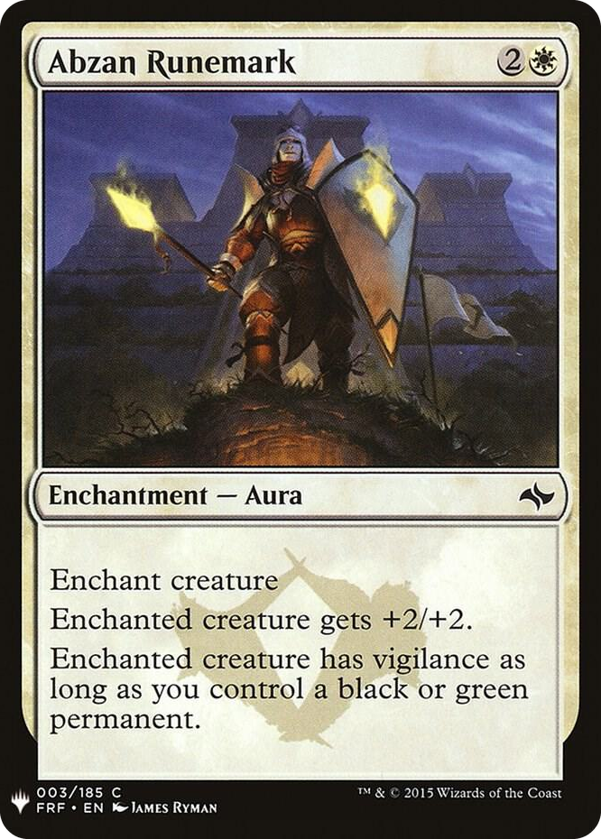 Abzan Runemark #3 C - The List Reprints Pokemon card