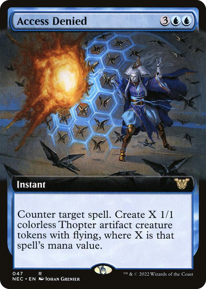 0047 Access Denied (Extended Art) R Commander: Kamigawa: Neon Dynasty