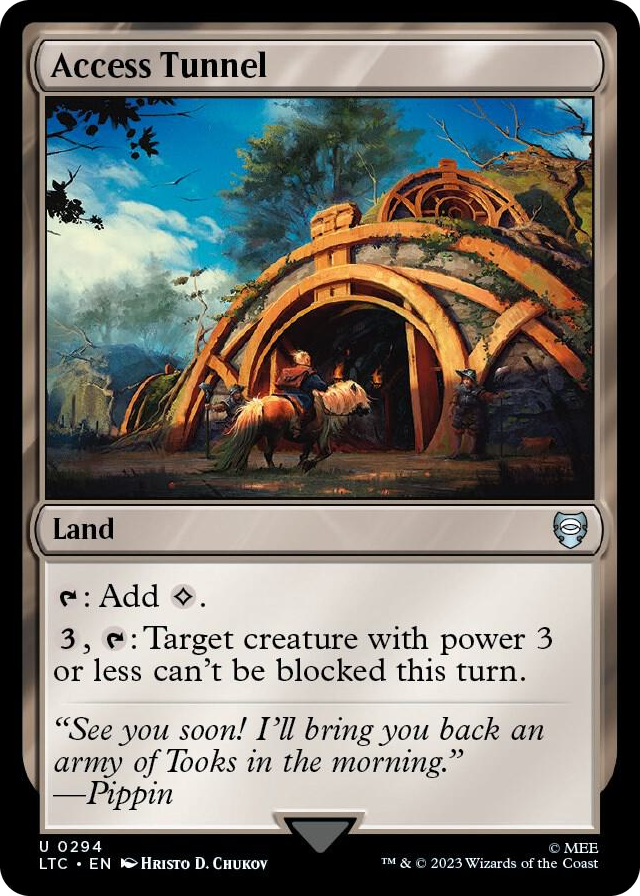Access Tunnel #294 U - Commander: The Lord of the Rings: Tales of Middle-earth Pokemon card