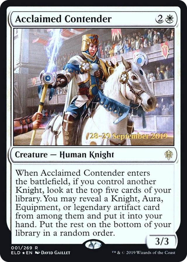 0001 Acclaimed Contender R Prerelease Cards