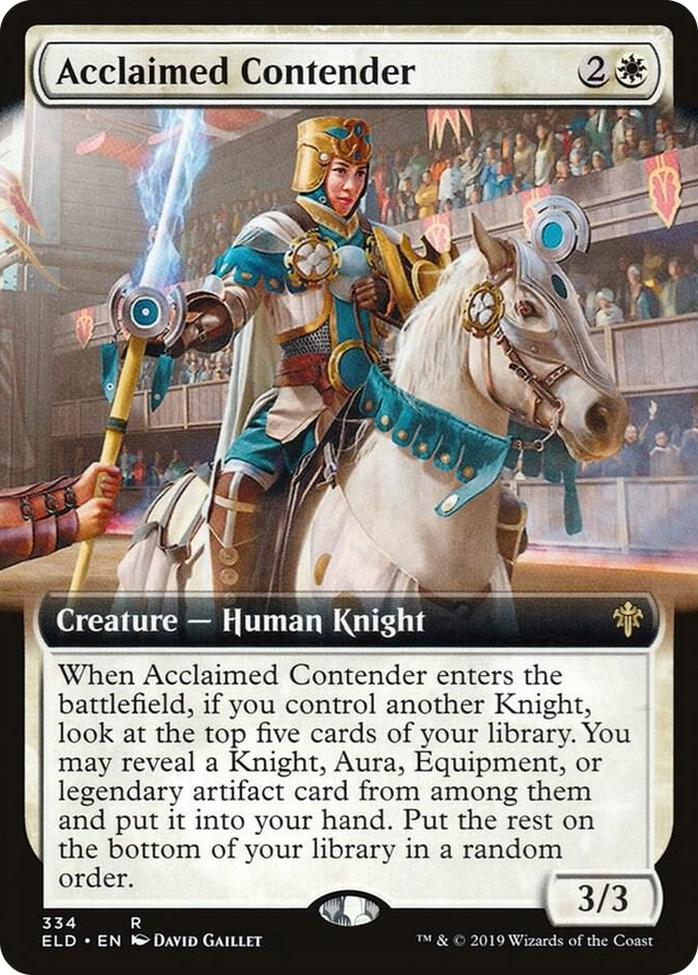 0334 Acclaimed Contender (Extended Art) R Throne of Eldraine