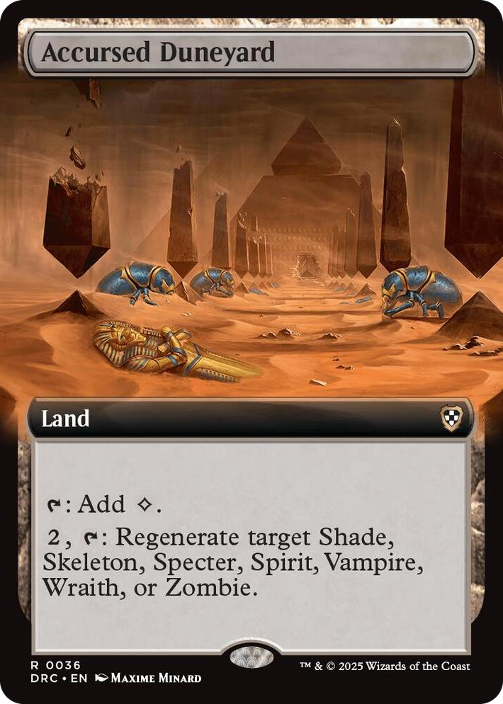 0036 Accursed Duneyard (Extended Art) R Commander: Aetherdrift