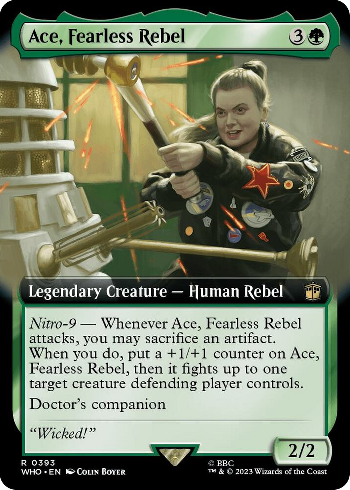 Ace, Fearless Rebel (Extended Art) #393 R - Universes Beyond: Doctor Who Pokemon card