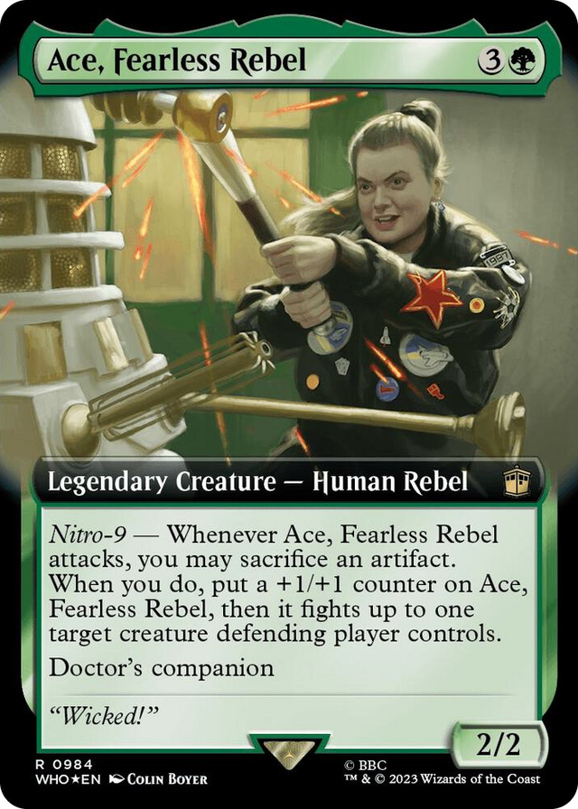 0984 Ace, Fearless Rebel (Extended Art) (Surge Foil) R Universes Beyond: Doctor Who