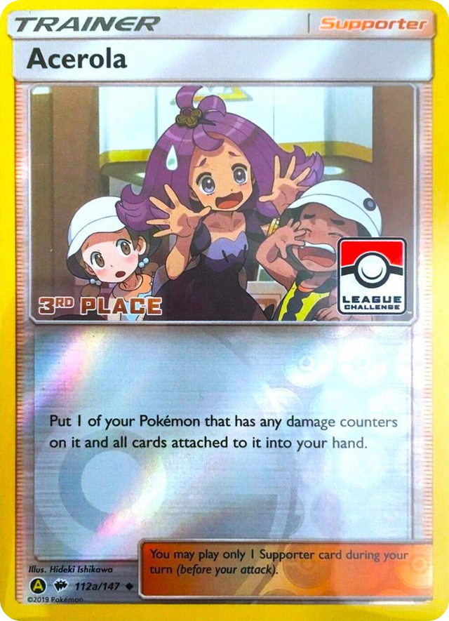 0112a Acerola - 112a/147 (League Challenge) [3rd Place] Promo League & Championship Cards