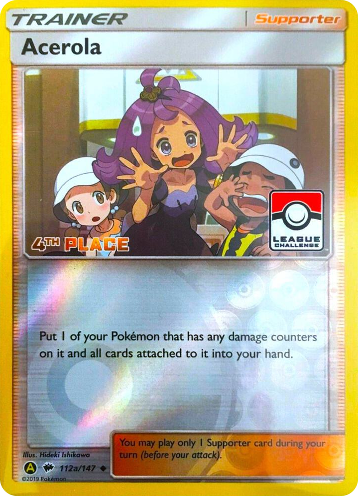 0112a Acerola - 112a/147 (League Challenge) [4th Place] Promo League & Championship Cards