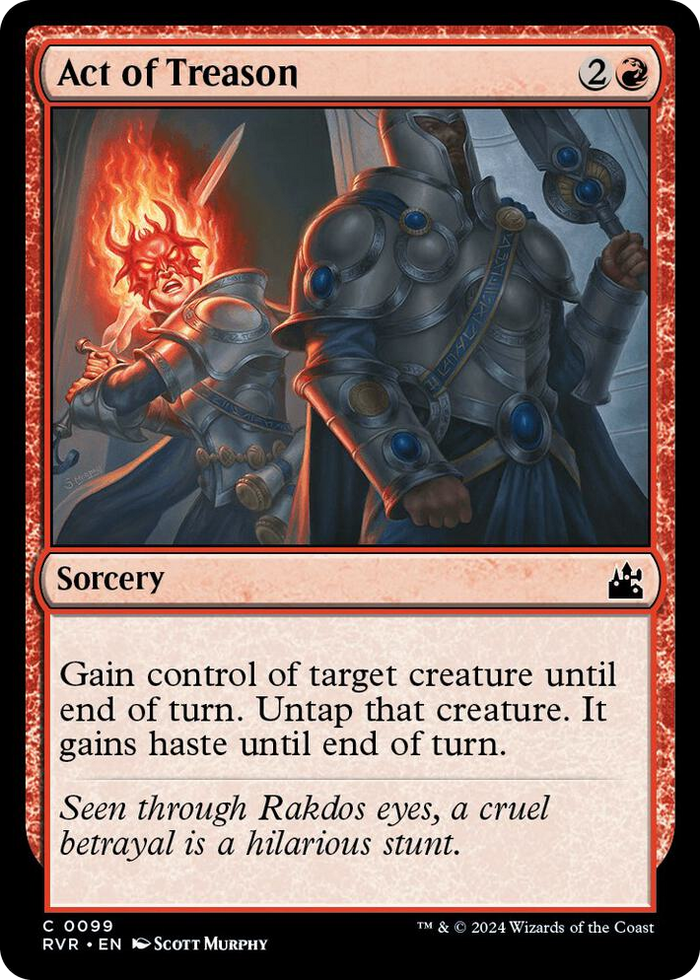 Act of Treason #99 C - Ravnica Remastered Pokemon card