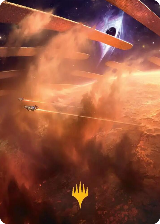 0029 Adagia, Windswept Bastion Art Card (Gold-Stamped Planeswalker Symbol) S Art Series: Edge of Eternities