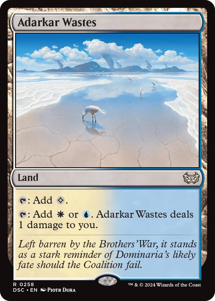 0258 Adarkar Wastes R Commander: Duskmourn: House of Horror