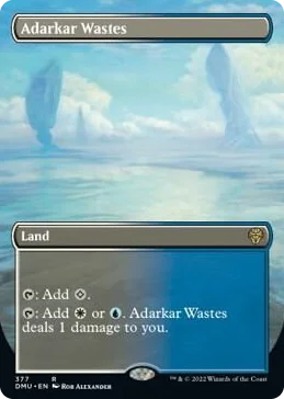 0377 Adarkar Wastes (Borderless) R Dominaria United