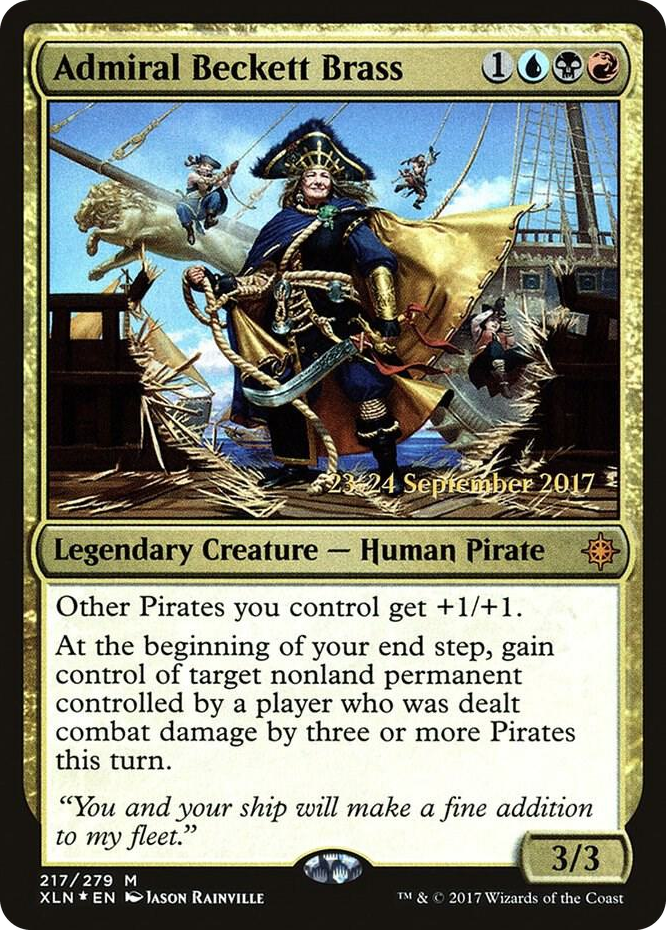 0217 Admiral Beckett Brass M Prerelease Cards