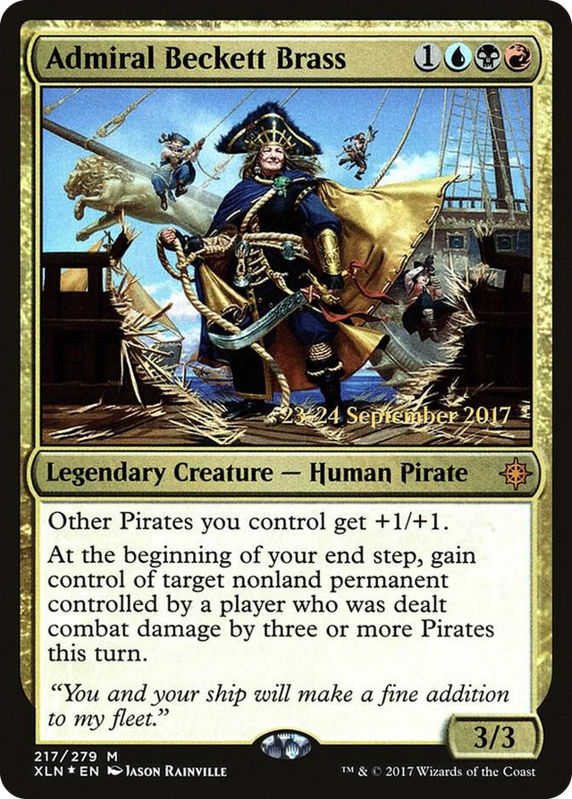 0217 Admiral Beckett Brass M Prerelease Cards