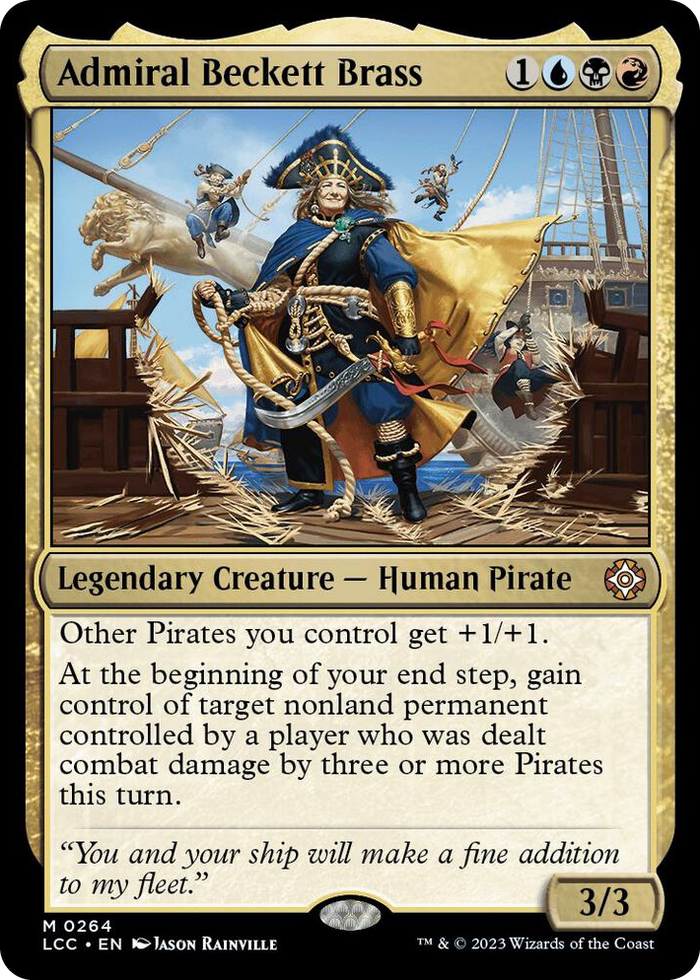Admiral Beckett Brass #264 M - Commander: The Lost Caverns of Ixalan Pokemon card
