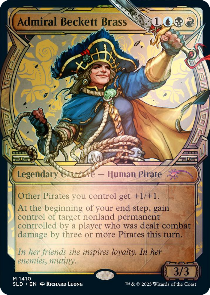 Admiral Beckett Brass (Rainbow Foil) #1410 M - Secret Lair Drop Series Pokemon card