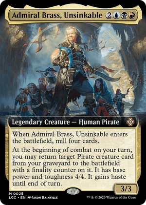 0025 Admiral Brass, Unsinkable (Extended Art) M Commander: The Lost Caverns of Ixalan