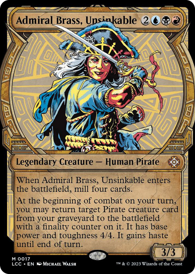 0017 Admiral Brass, Unsinkable (Showcase) M Commander: The Lost Caverns of Ixalan