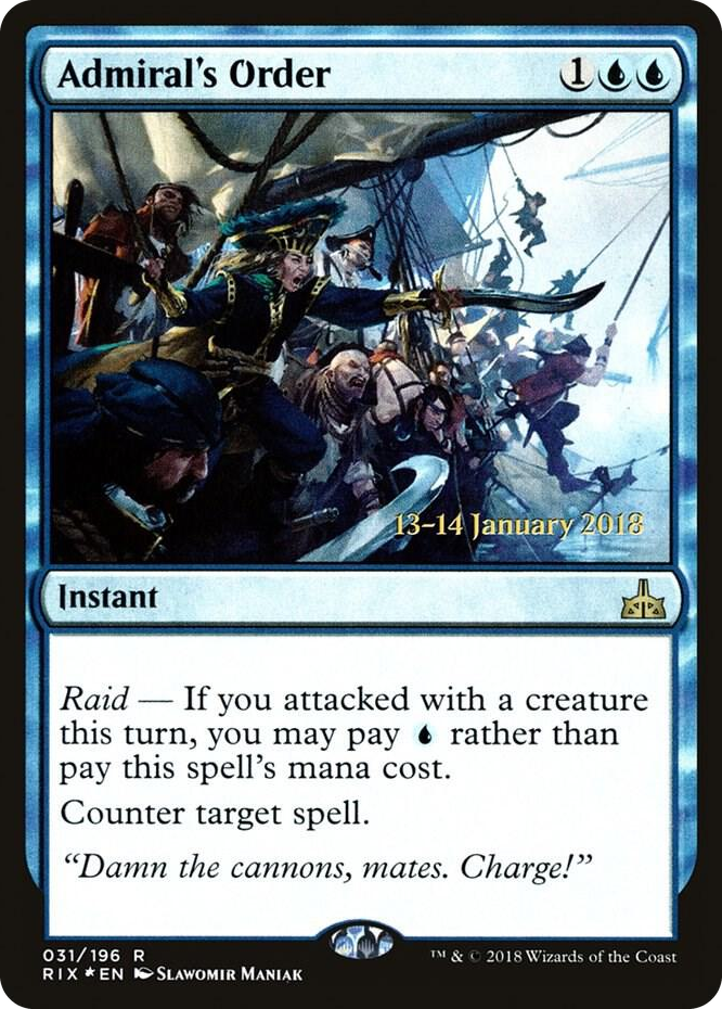 0031 Admiral's Order R Prerelease Cards
